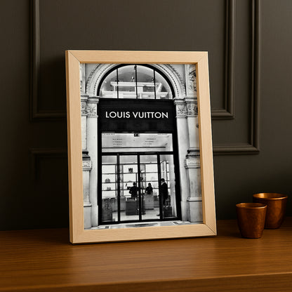 Cadre photo Louis Vuitton - Devanture Noir et Blanc