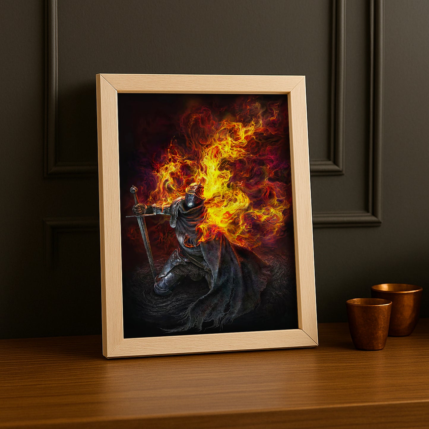 Cadre Photo Elden Ring - Knight in Flames
