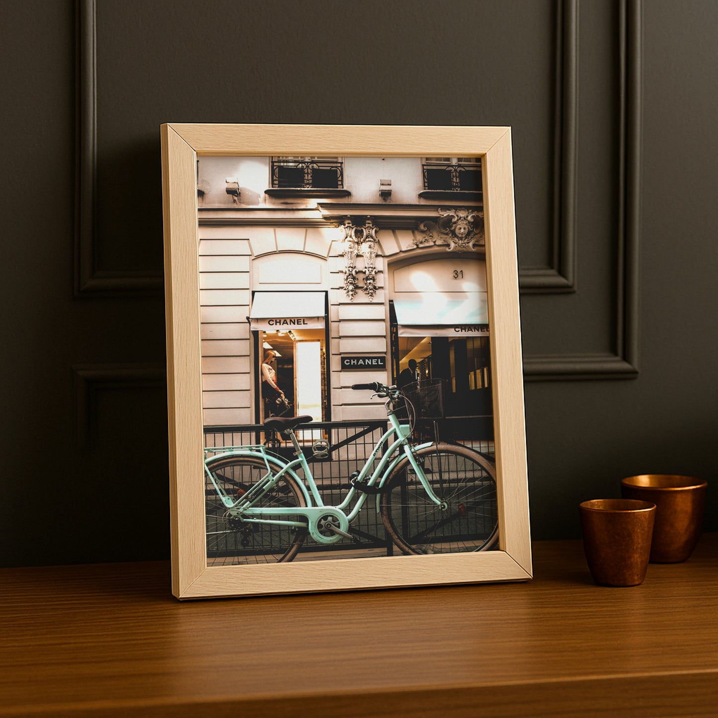 Cadre photo Chanel magasin