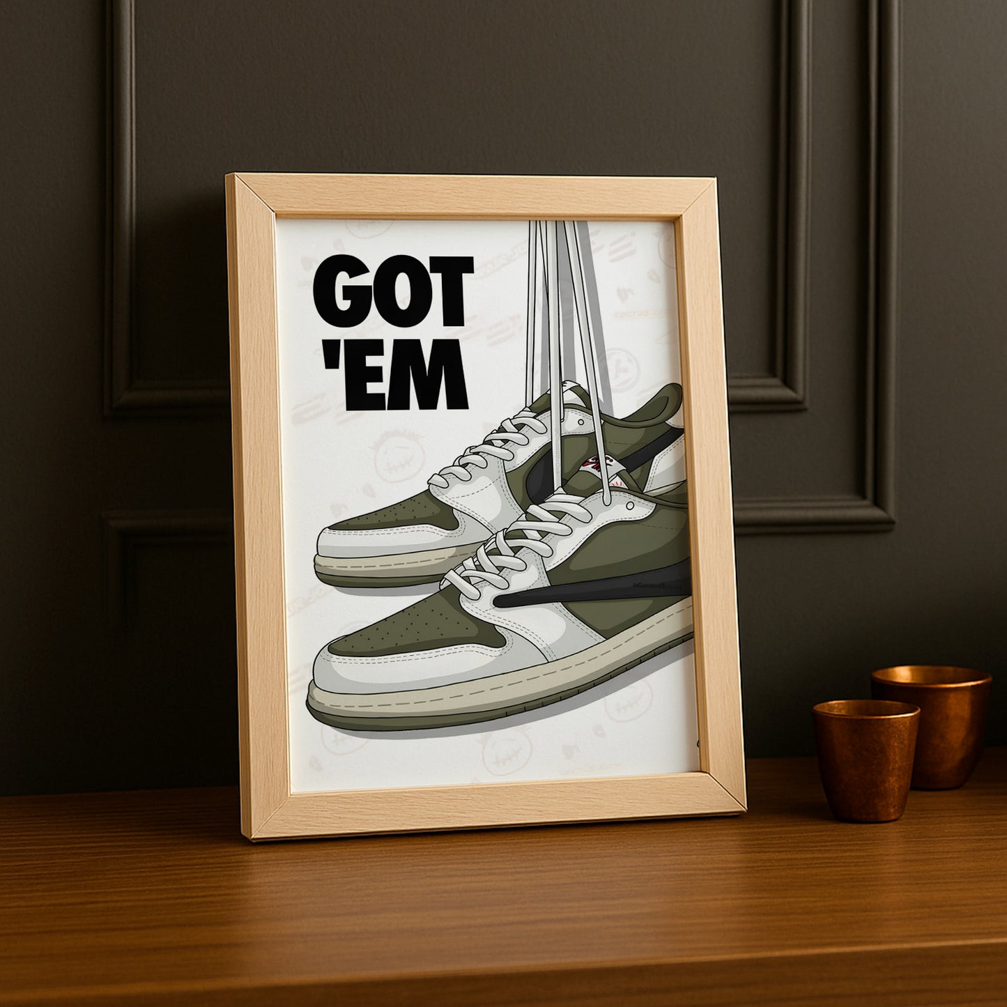 Poster Nike Travis Scott Olive Got'Em