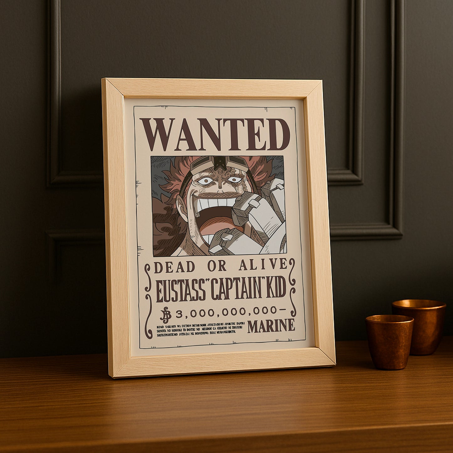 Cadre photo One Piece - Wanted Eustass Captain Kid