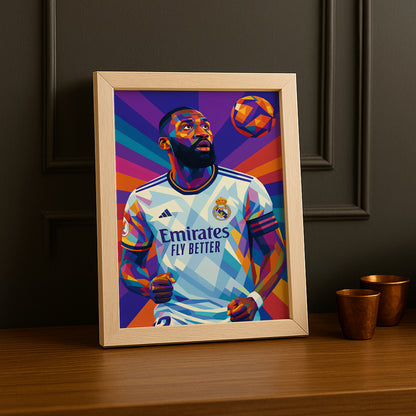 Cadre Photo Rüdiger Real Madrid – Affiche HD Encadrée Papier Premium