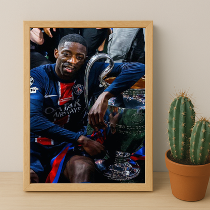 Cadre photo Paris Saint-Germain LDC Dembélé