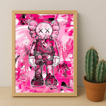 Cadre photo Kaws - Graffiti Rose