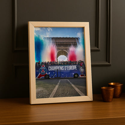 Cadre photo PSG Champion d'Europe