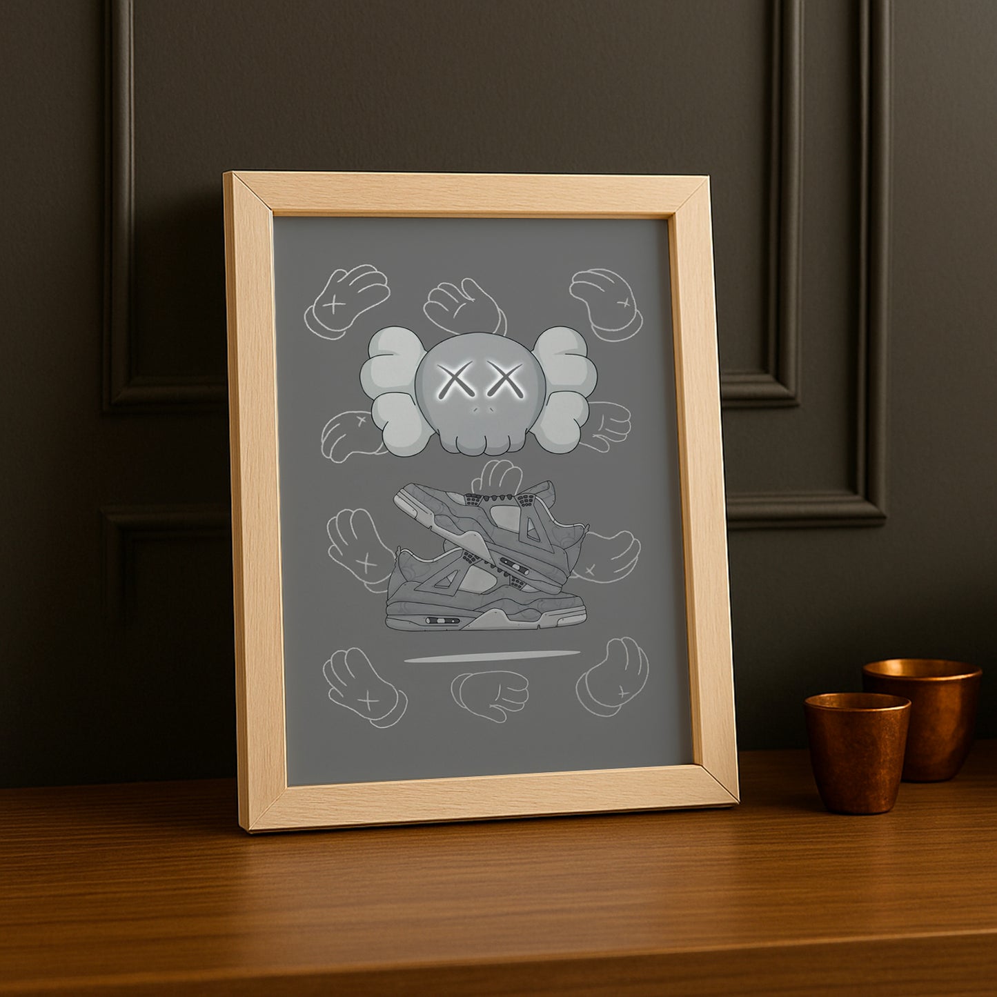 Cadre photo Kaws Air Jordan 4 Retro