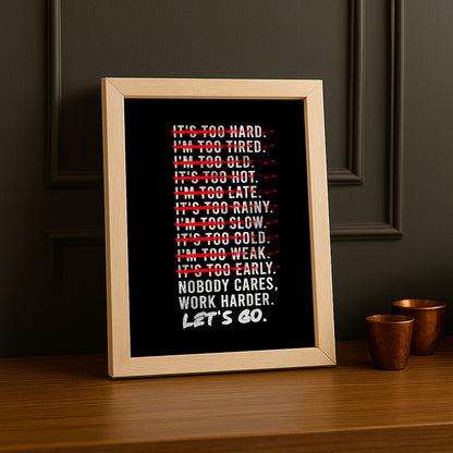 Cadre photo Motivation - Work Harder