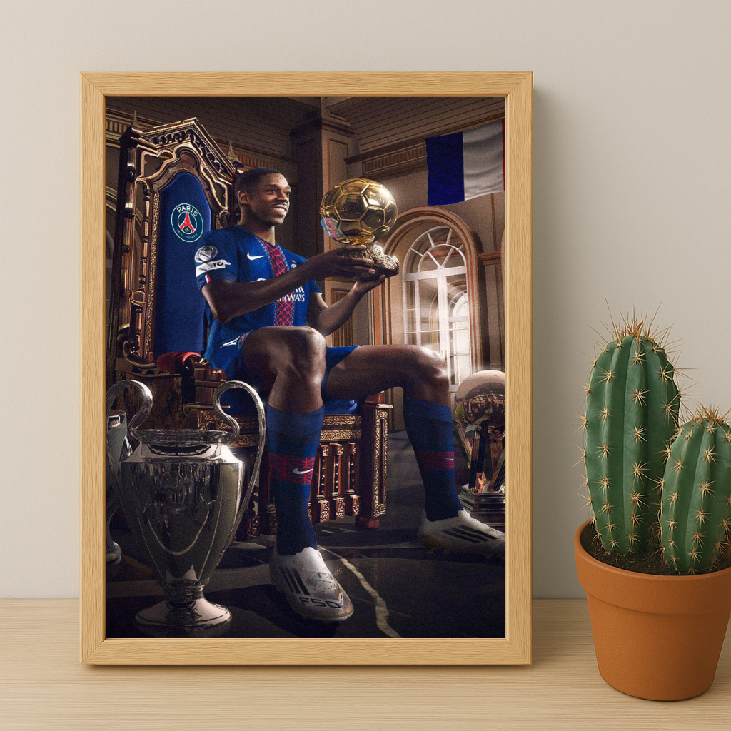Poster Ousmane Dembélé Ballon d'Or 2025 Paris Saint-Germain