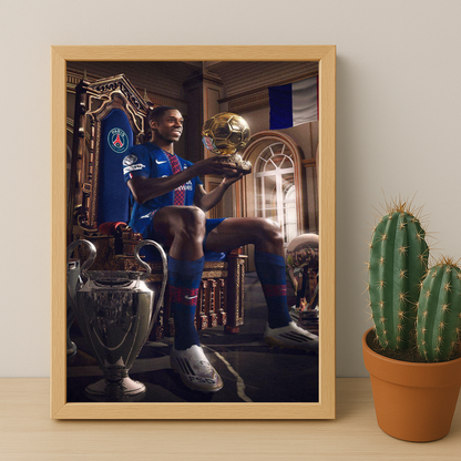 Poster Ousmane Dembélé Ballon d'Or 2025 Paris Saint-Germain