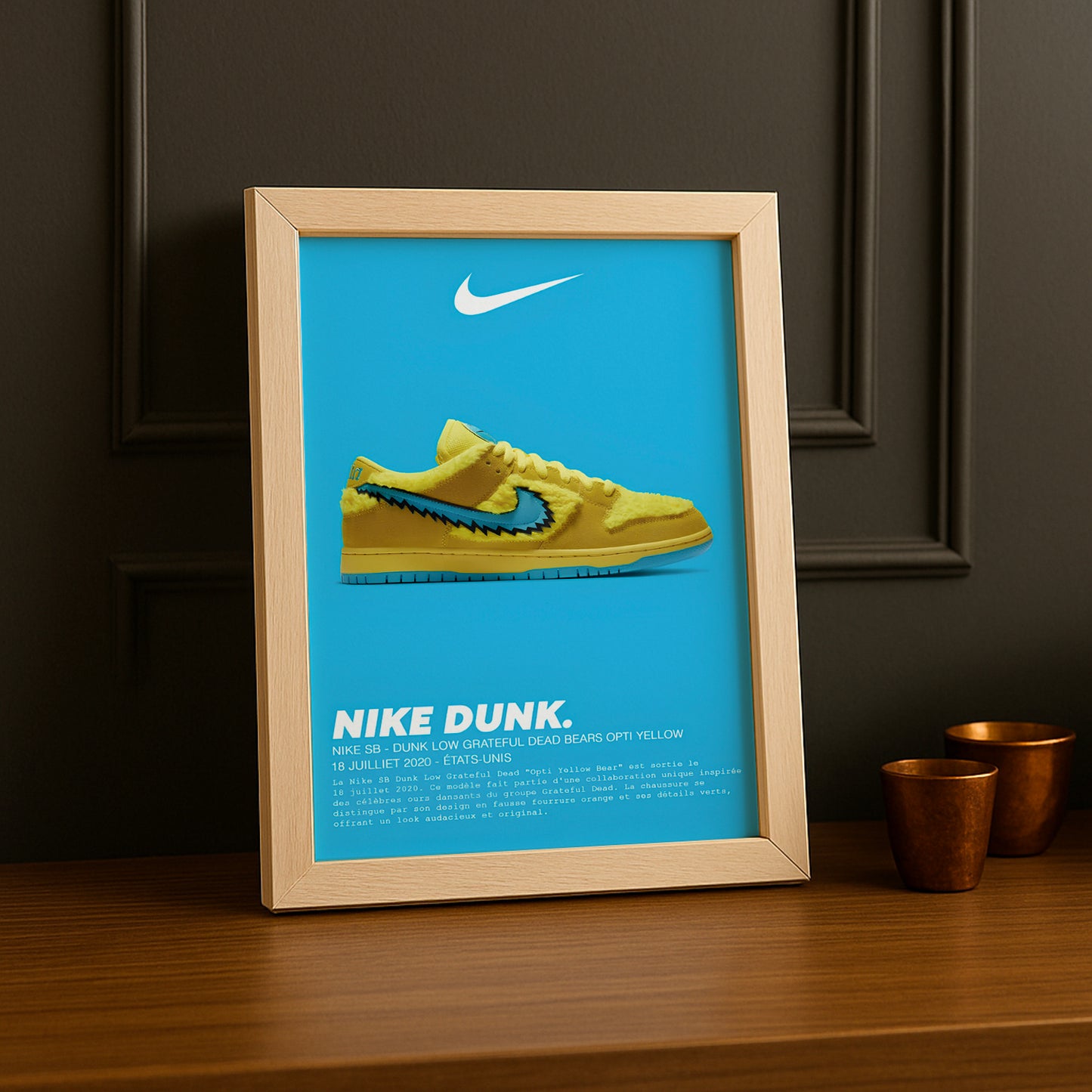 Nike SB Dunk Low Grateful Dead Bears Opti Gelber Fotorahmen 