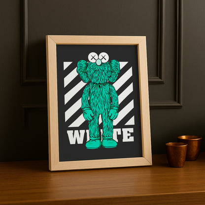 Cadre photo Off-White Kaws vert