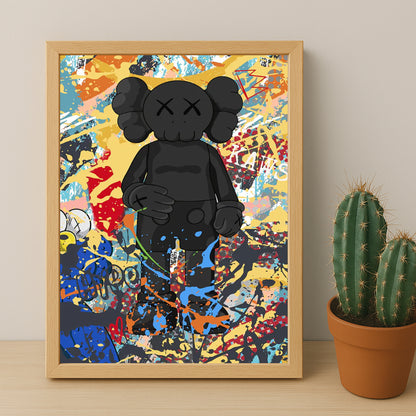 Cadre photo Kaws - Graffiti