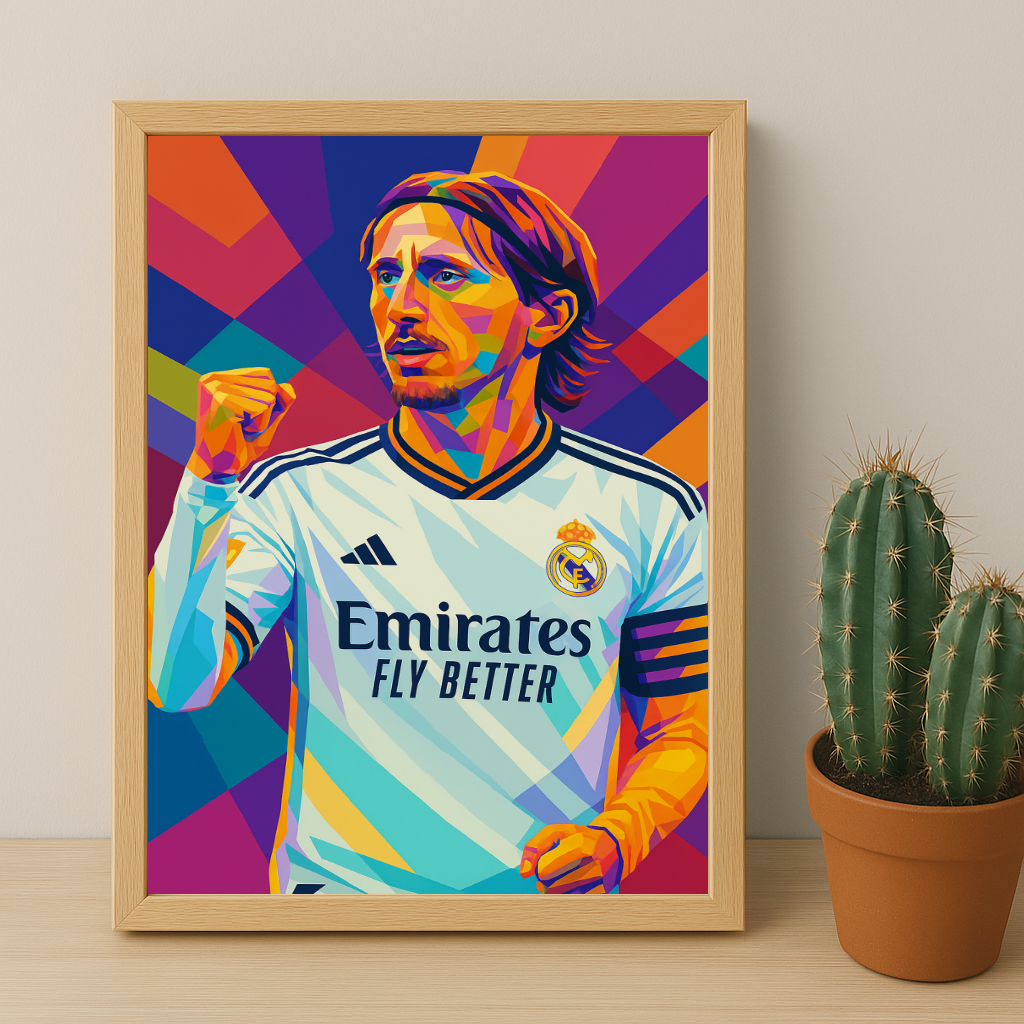 Cadre Photo Modric Real Madrid – Affiche HD Encadrée Papier Premium