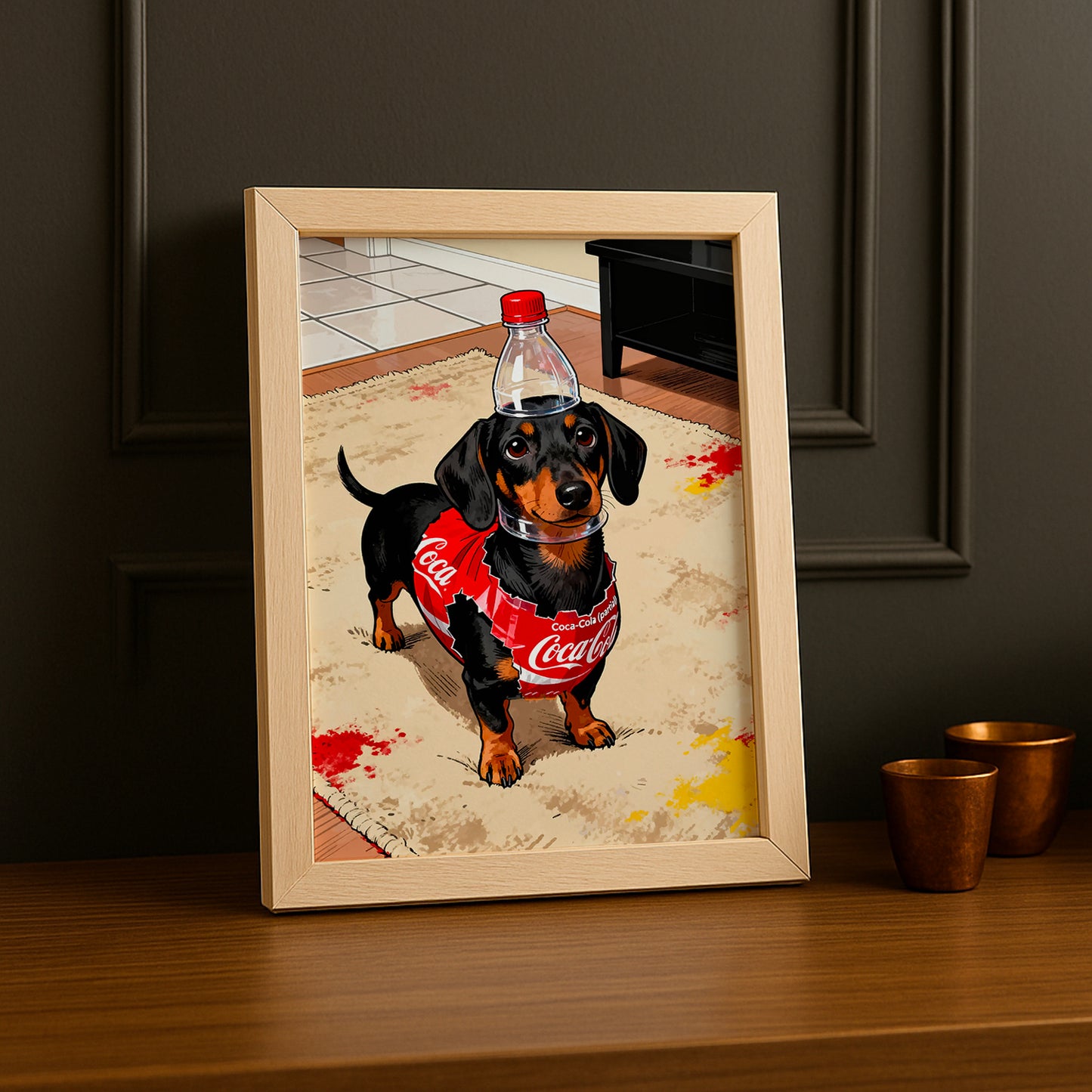 Cadre Photo Coca-Cola - Chien