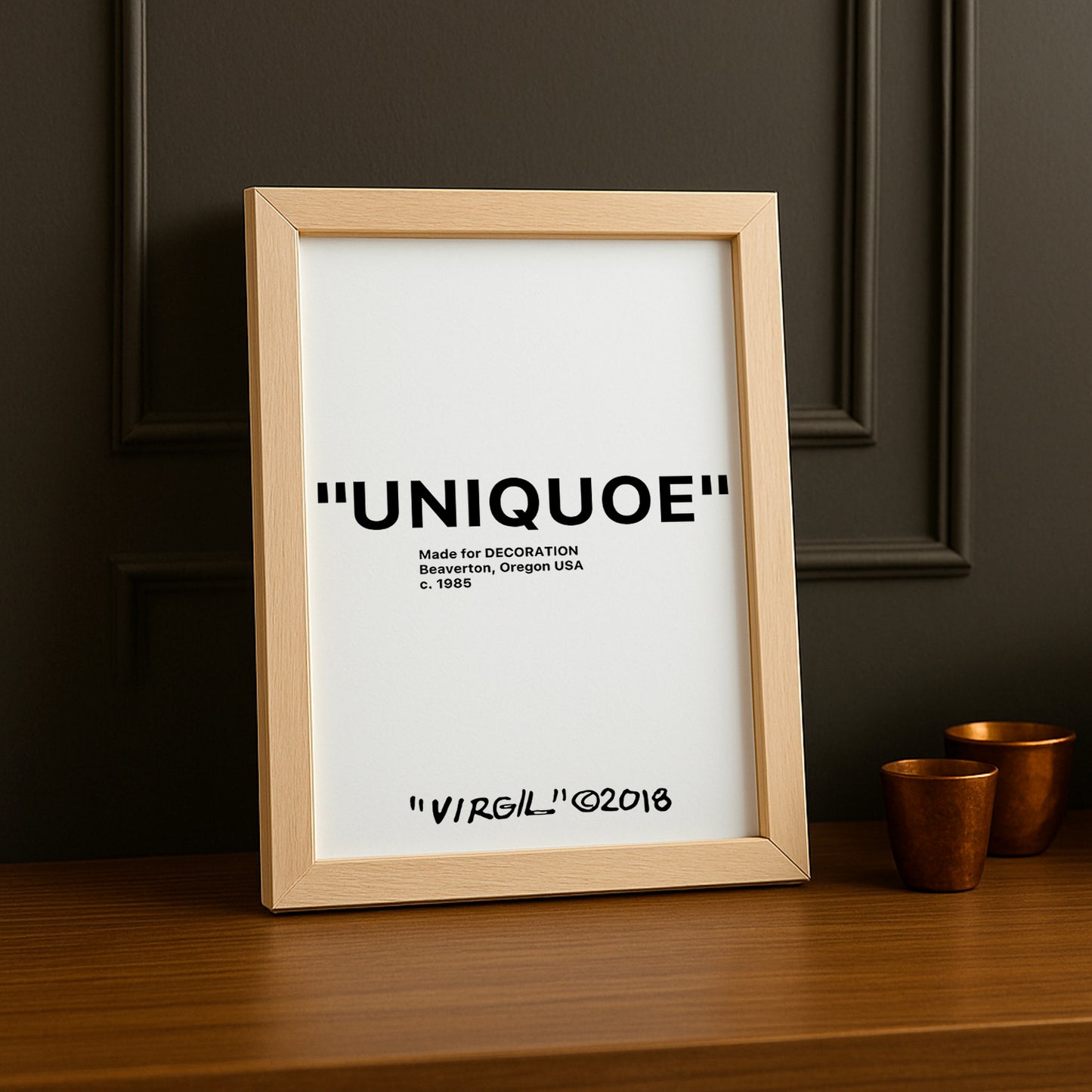 Cadre photo Off-White "Uniqoe"