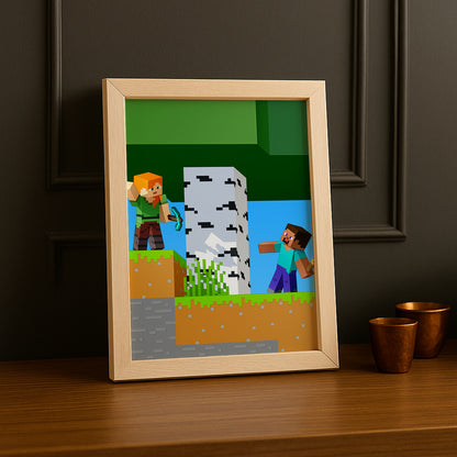 Cadre photo Minecraft - 15 e anniversaire