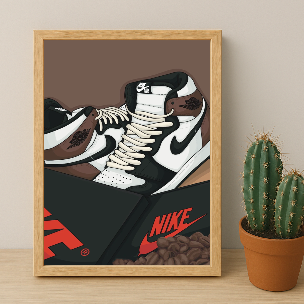Poster Nike Air Jordan 1 High Brown