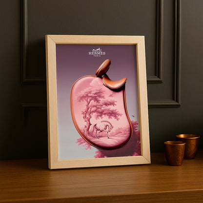 Cadre photo Hermès - Selle de Cheval Rose