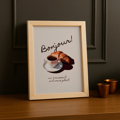 Cadre photo Coffee Lover - Croissant