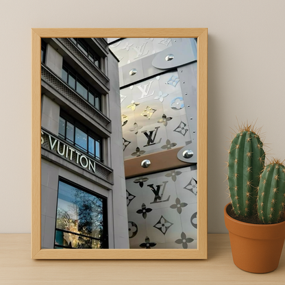 Cadre photo Louis Vuitton devanture en verre