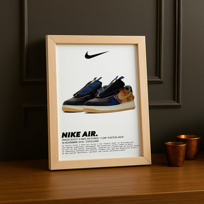 Travis Scott x Nike Air Force 1 Low Cactus Jack Fotorahmen 