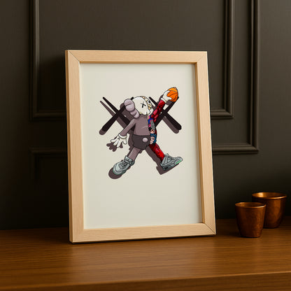 Poster Kaws football américain