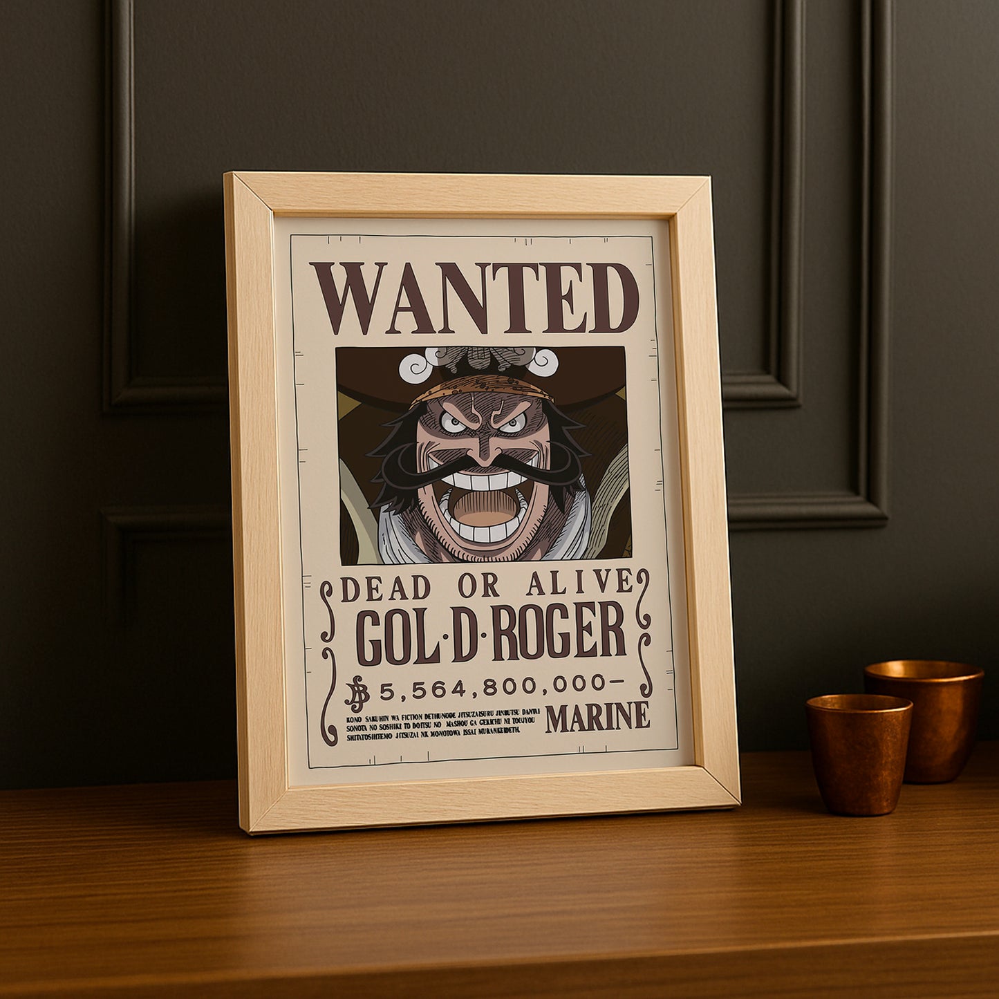 Cadre photo One Piece - Wanted Gol D Roger