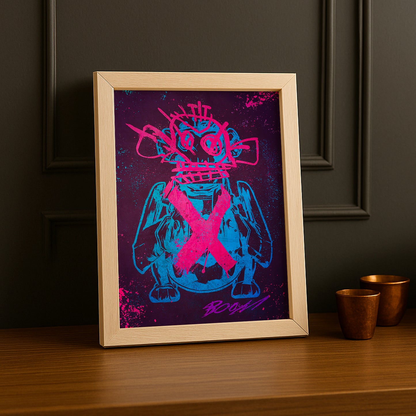 Cadre photo Monkey Graffiti Arcane