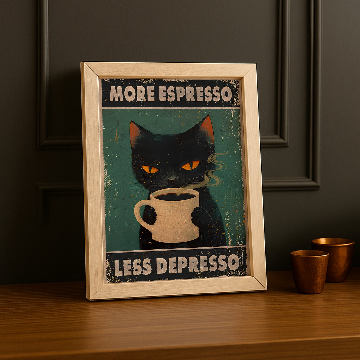 Cadre Photo Chat - More Espresso
