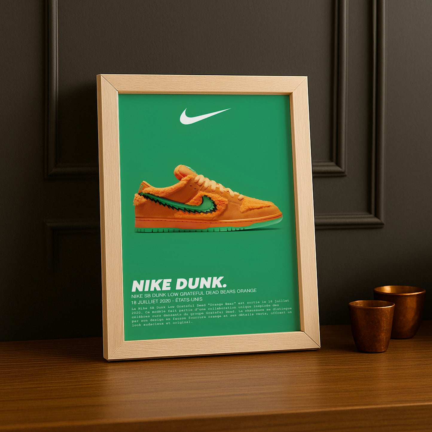 Cadre photo Nike SB Dunk Low Grateful Dead Bears Orange