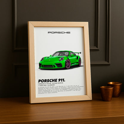 Cadre photo Porsche 911 GT3 RS Vert