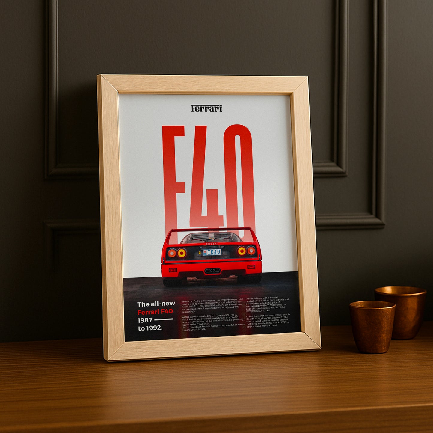 Poster Voitures - Ferrari F40