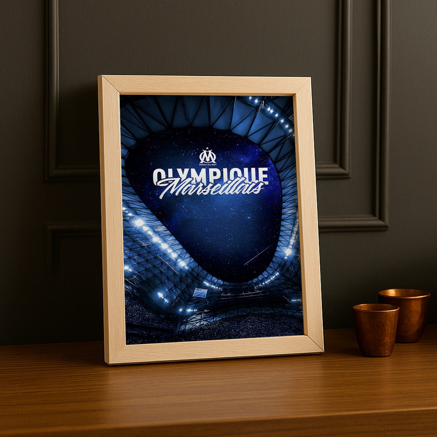 Poster encadrée Olympique de Marseille - Stade Vélodrome