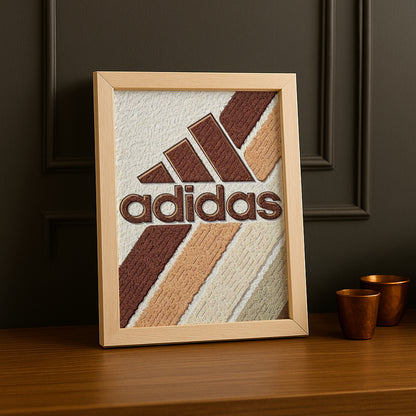 Cadre photo Adidas - Aesthetic Beige Logo