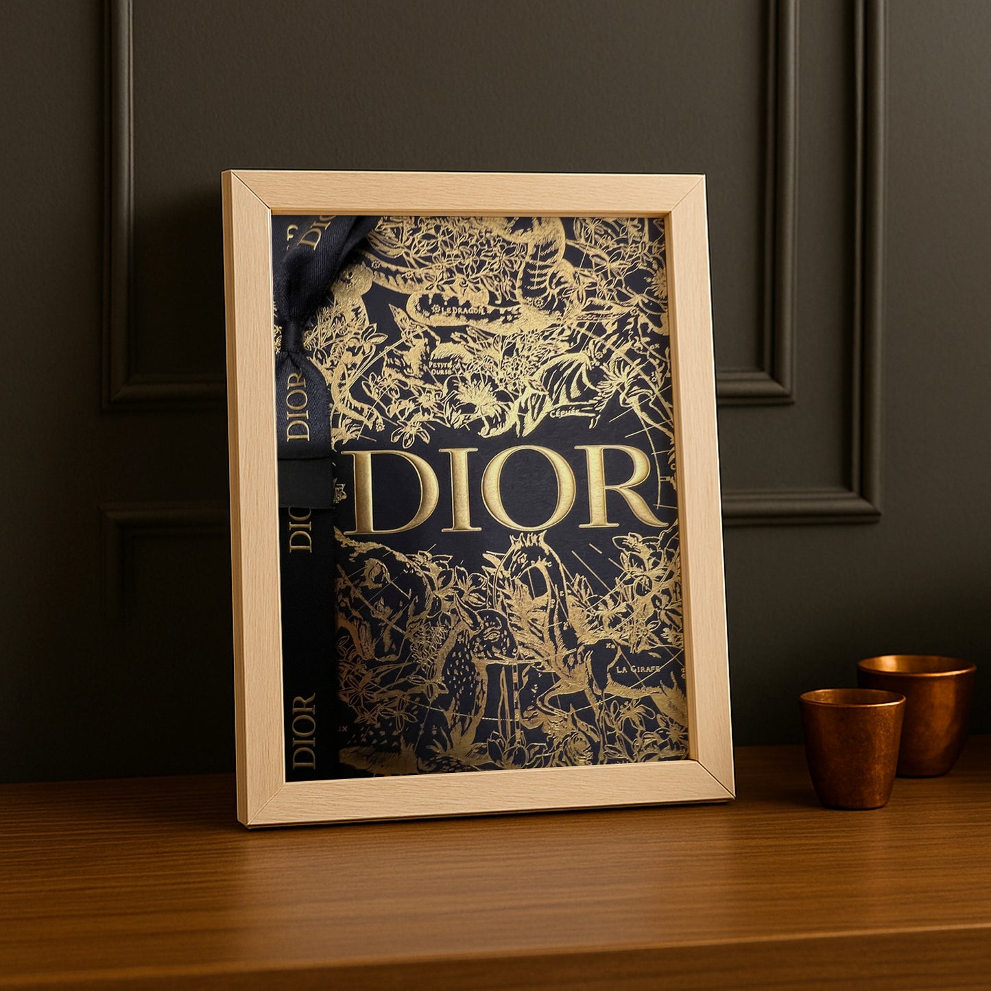 Cadre photo Dior - Noir & Dorée