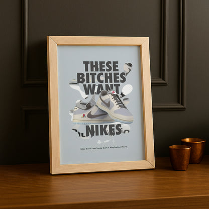 Poster Nike Dunk Low Travis Scott x PlayStation Men's