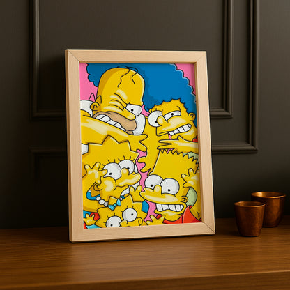 Cadre Photo Les Simpsons - Vitre
