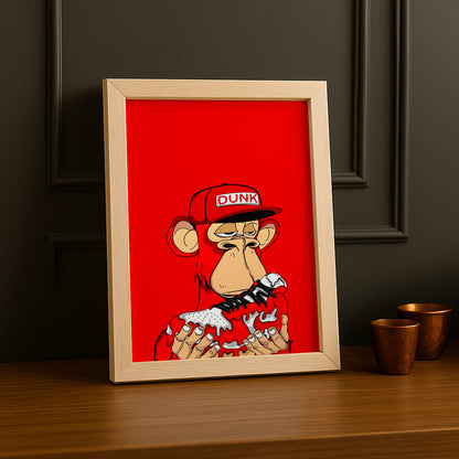 Cadre photo Bayc Nike Dunk SB Rouge