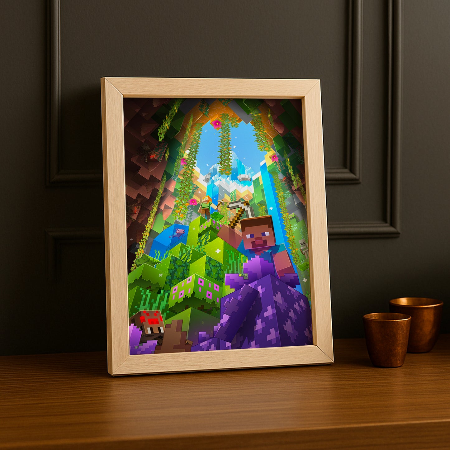 Cadre photo Minecraft - Falaises