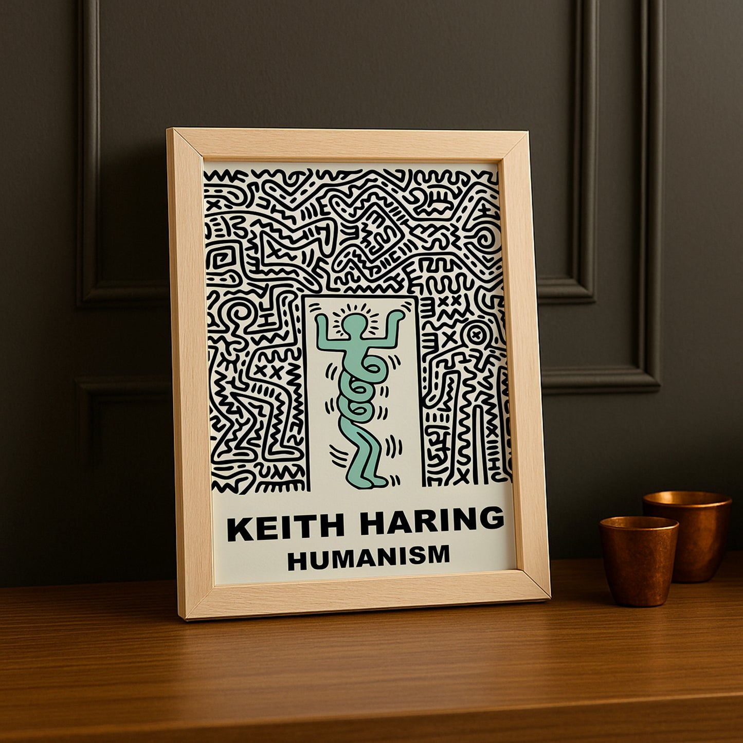 Cadre Photo Keith Haring - Humanism
