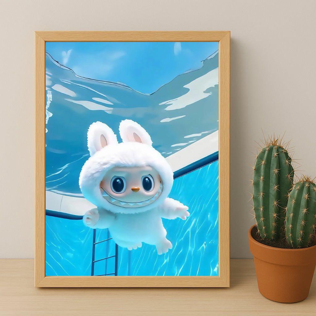 Poster Labubu - Nage