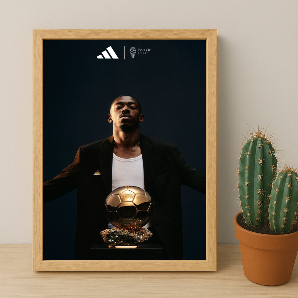 Cadre photo Ballon d'Or Ousmane Dembélé