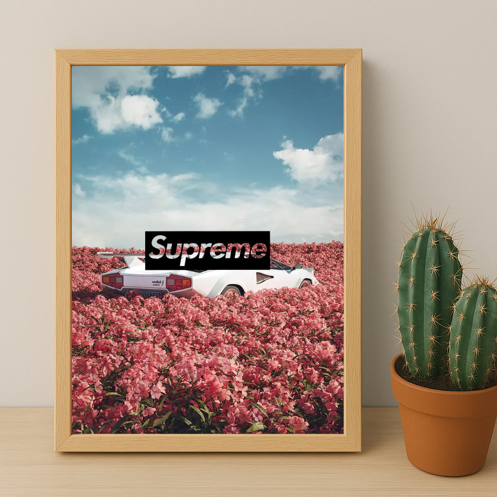 Poster Supreme - Roses x Ferrari