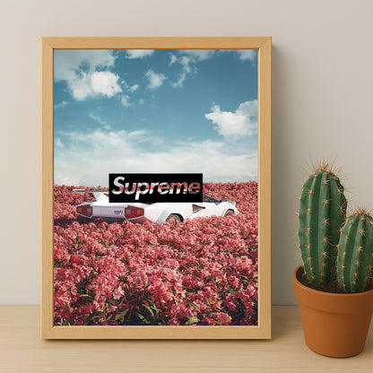 Poster Supreme - Roses x Ferrari
