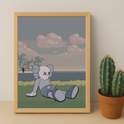 Cadre photo Kaws - Savane