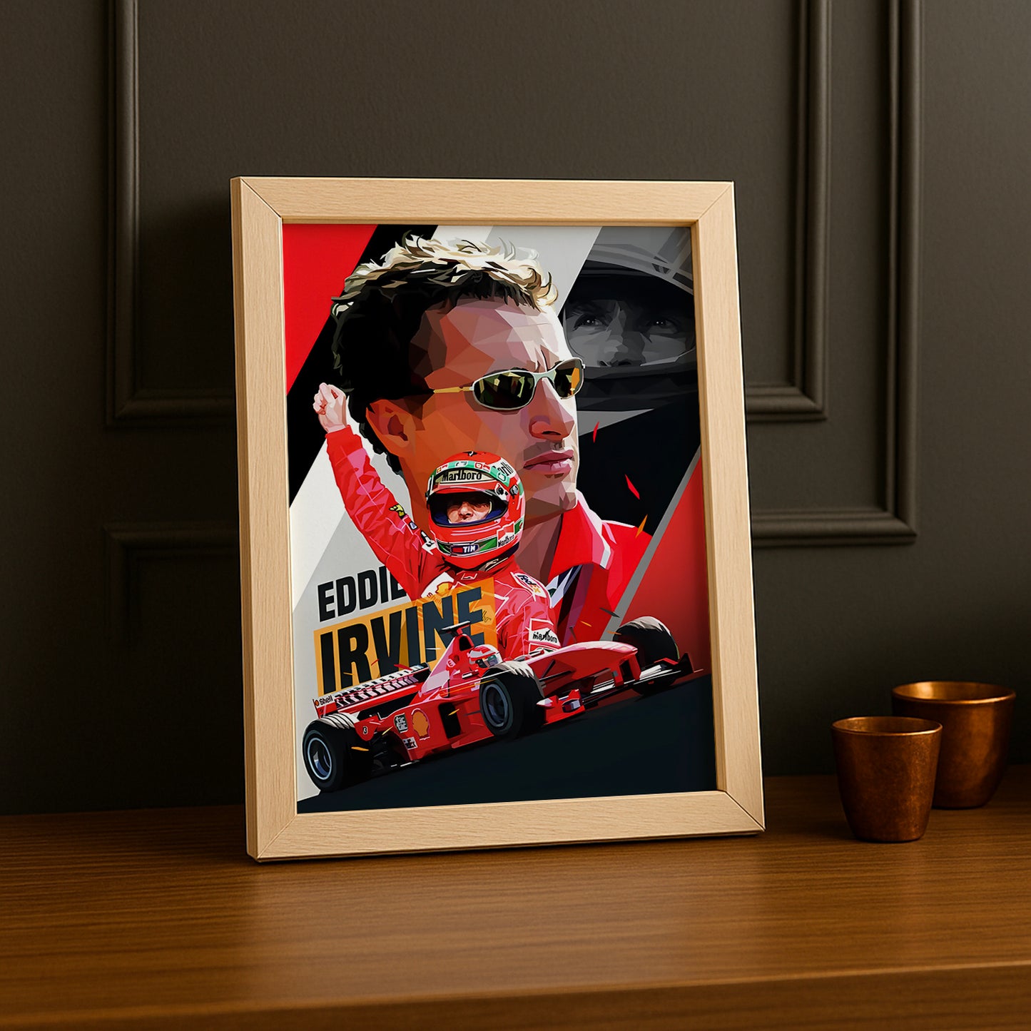 Cadre photo Eddie Irvine Formule 1