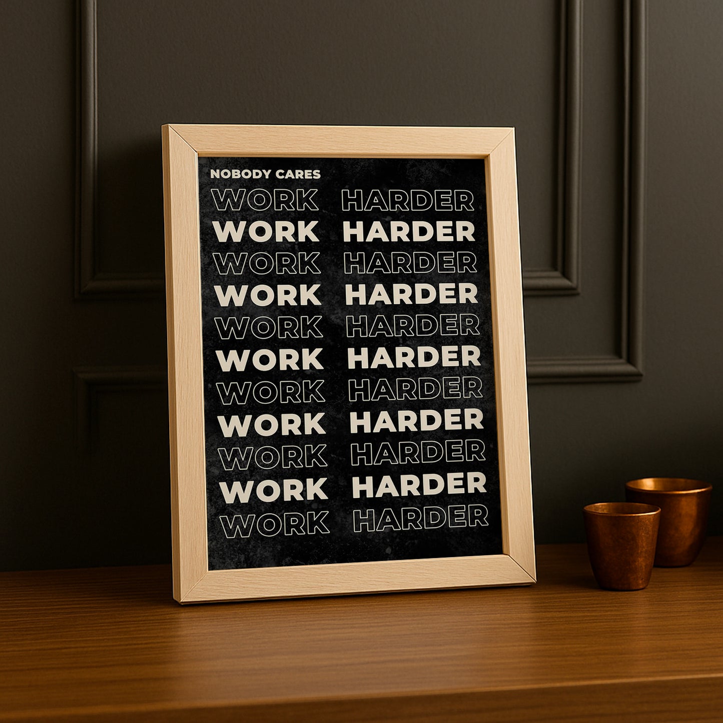 Cadre Photo Motivation - Work Harder