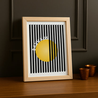 Cadre photo Bauhaus cercle jaune