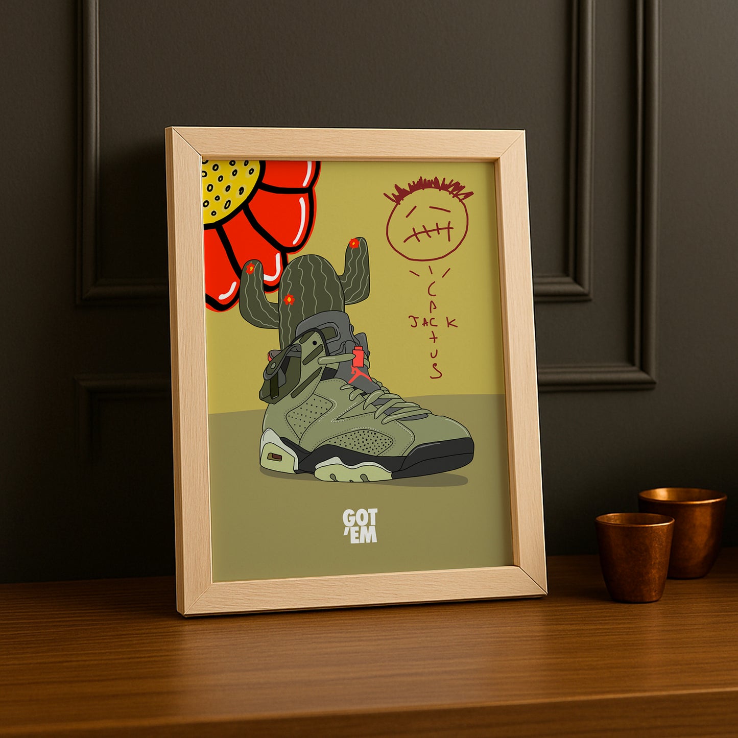 Cadre photo Air Jordan 4 Cactus Jack Got'Em