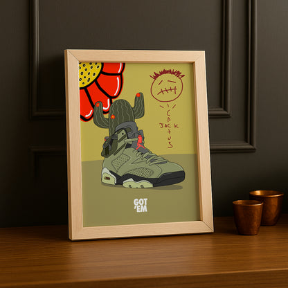 Cadre photo Air Jordan 4 Cactus Jack Got'Em